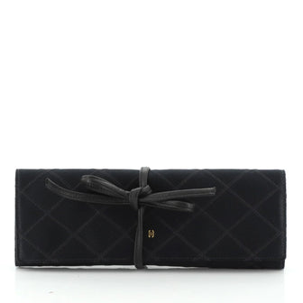 Jewelry Roll Case Quilted Satin