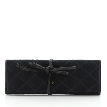 Jewelry Roll Case Quilted Satin