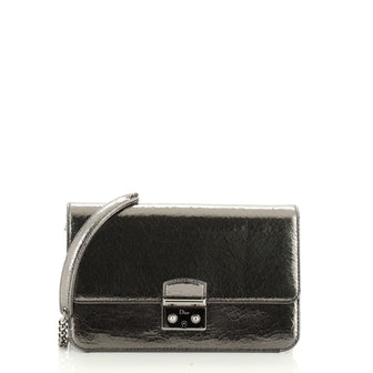 Miss Dior Promenade Pouch Crinkled Patent Large