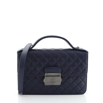 CC University Flap Bag Quilted Goatskin Small