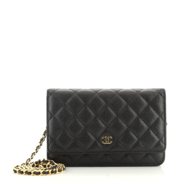 Wallet on Chain Quilted Caviar