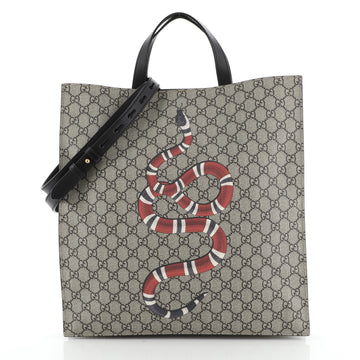 Convertible Soft Open Tote Printed GG Coated Canvas Tall