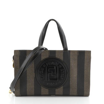 Pequin Convertible Logo Tote Coated Canvas and Leather Medium
