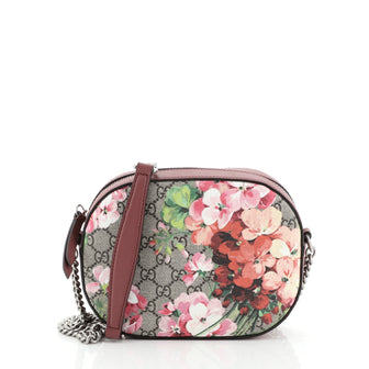 Chain Crossbody Bag Blooms Print GG Coated Canvas Mini