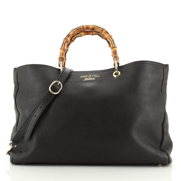 Bamboo Shopper Tote Leather Large