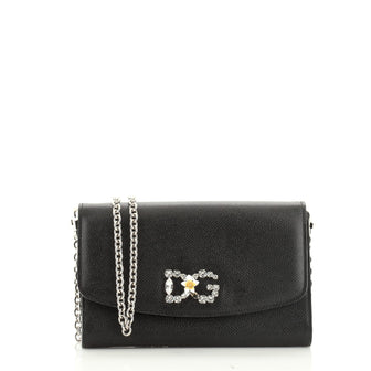 Dauphine Wallet on Chain Leather