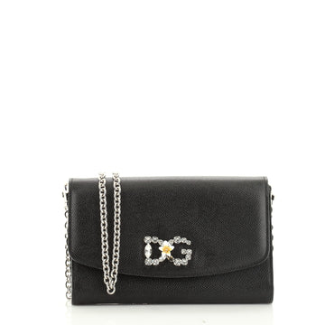Dauphine Wallet on Chain Leather