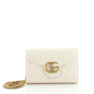 GG Marmont Chain Wallet Matelasse Leather Mini