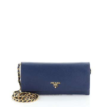 Wallet on Chain Saffiano Leather