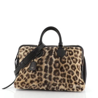 Triptyque Handbag Leopard Print Pony Hair Large