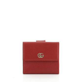 GG Marmont French Flap Wallet Leather Compact