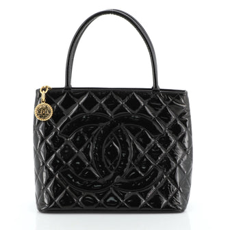 Medallion Tote Quilted Patent