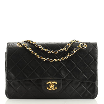 Vintage Classic Double Flap Bag Quilted Lambskin Small