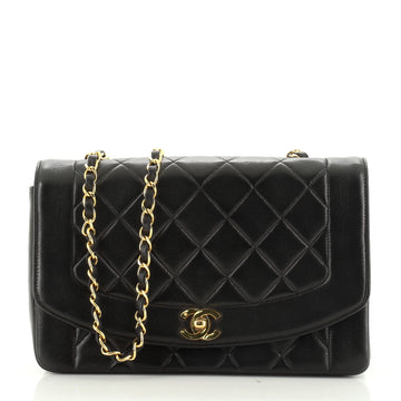 Vintage Diana Flap Bag Quilted Lambskin Medium