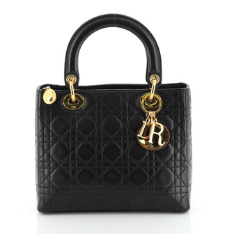 Vintage Lady Dior Bag Cannage Quilt Lambskin Medium