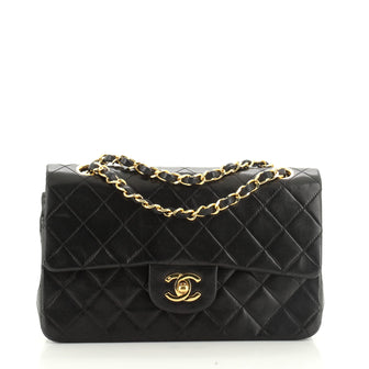 Vintage Classic Double Flap Bag Quilted Lambskin Small