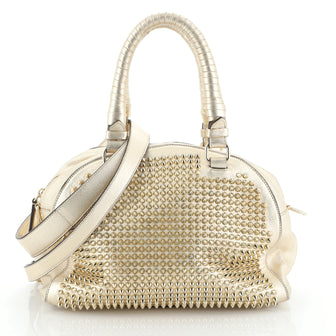 Panettone Convertible Satchel Spiked Leather Small