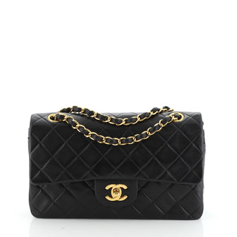 Vintage Classic Double Flap Bag Quilted Lambskin Small