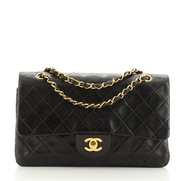 Chanel Vintage Classic Double Flap Bag Quilted Lambskin Medium