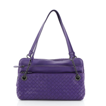 Compartment Chain Shoulder Bag Intrecciato Nappa Medium