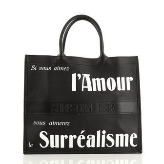 Surrealism Book Tote Printed Leather