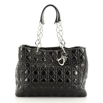 Soft Chain Tote Cannage Quilt Patent Large