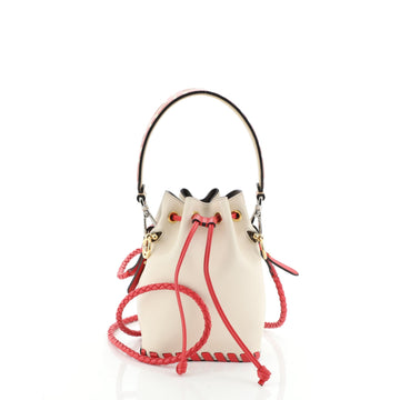 Fendi Mon Tresor Bucket Bag Whipstitch Leather Mini