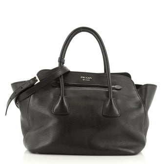Prada Cuir Convertible Shopping Tote Soft Calfskin Large