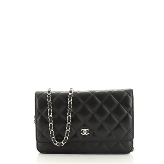 Wallet on Chain Quilted Lambskin