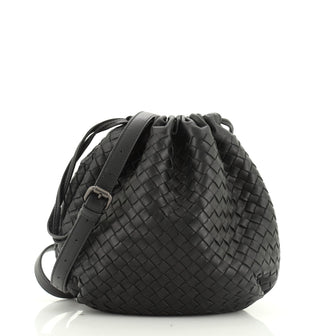Drawstring Shoulder Bag Intrecciato Nappa Small