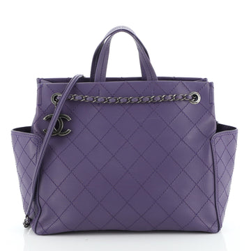 CC Pocket Tote Quilted Calfskin Medium