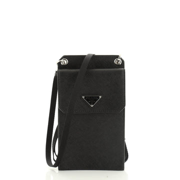 Phone Holder Crossbody Bag Saffiano Leather