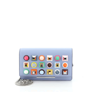 Tube Wallet On Chain Studded Leather