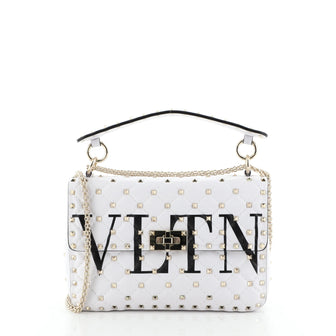VLTN Rockstud Spike Flap Bag Quilted Leather Medium
