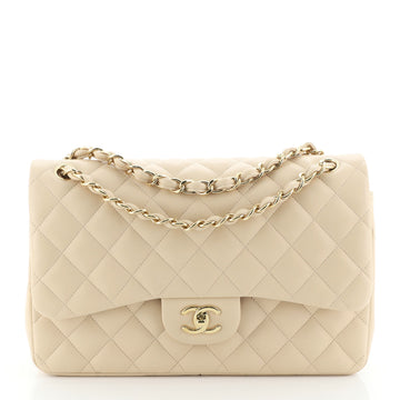 Classic Double Flap Bag Quilted Lambskin Jumbo