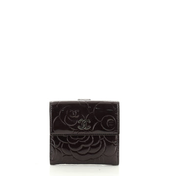 Chanel Bifold Wallet Camellia Patent Compact
