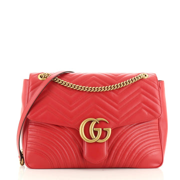 GG Marmont Flap Bag Matelasse Leather Large