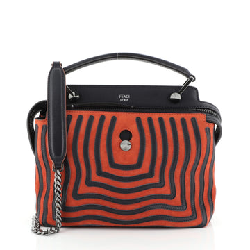 Fendi DotCom Click Top Handle Bag Hypnotic Suede Small