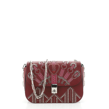 Love Blade Shoulder Bag Embroidered Leather Small