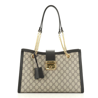 Padlock Chain Tote GG Coated Canvas Medium