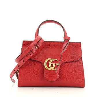 GG Marmont Top Handle Bag Leather Small