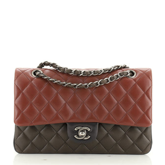 Tricolor Classic Double Flap Bag Quilted Lambskin Medium