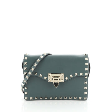 Rockstud Flip Lock Flap Bag Leather Small