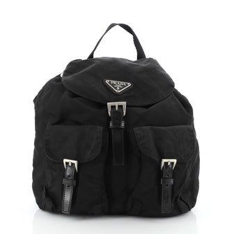 Double Front Pocket Backpack Tessuto Small