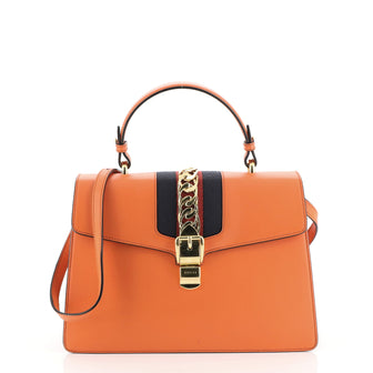 Gucci Sylvie Top Handle Bag Leather Medium