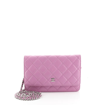 Wallet on Chain Quilted Lambskin