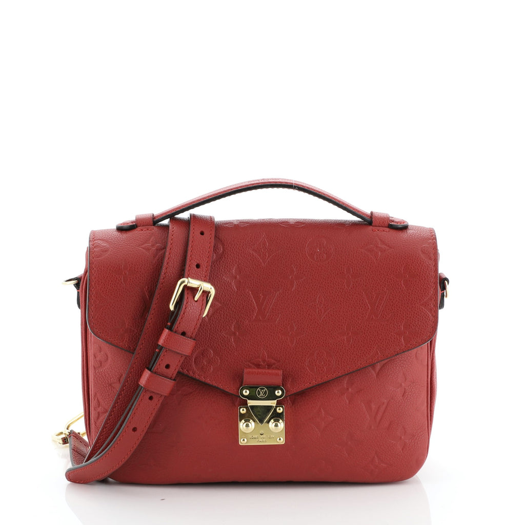 Louis Vuitton Red Empreinte Cerise Leather Monogram Pochette
