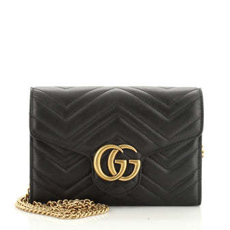 GG Marmont Chain Wallet Matelasse Leather Mini