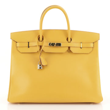 Hermes Birkin Handbag Yellow Courchevel with Gold Hardware 40