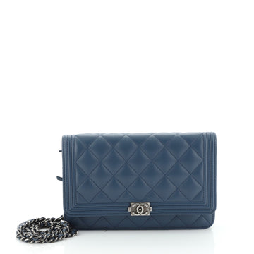 Boy Wallet on Chain Quilted Lambskin
